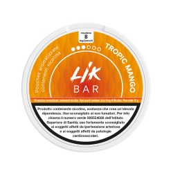 LIK BAR POUCHES - TROPIC MANGO SACCHETTI NICOTINATI - 8 Nicotina