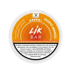 LIK BAR POUCHES - TROPIC MANGO SACCHETTI NICOTINATI - 14 Nicotina