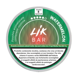 LIK BAR POUCHES - WATERMELON SACCHETTI NICOTINATI - 8 e 14 Nicotina