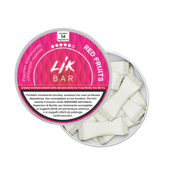 LIK BAR POUCHES - RED FRUITS SACCHETTI NICOTINATI - 8 e 14 Nicotina